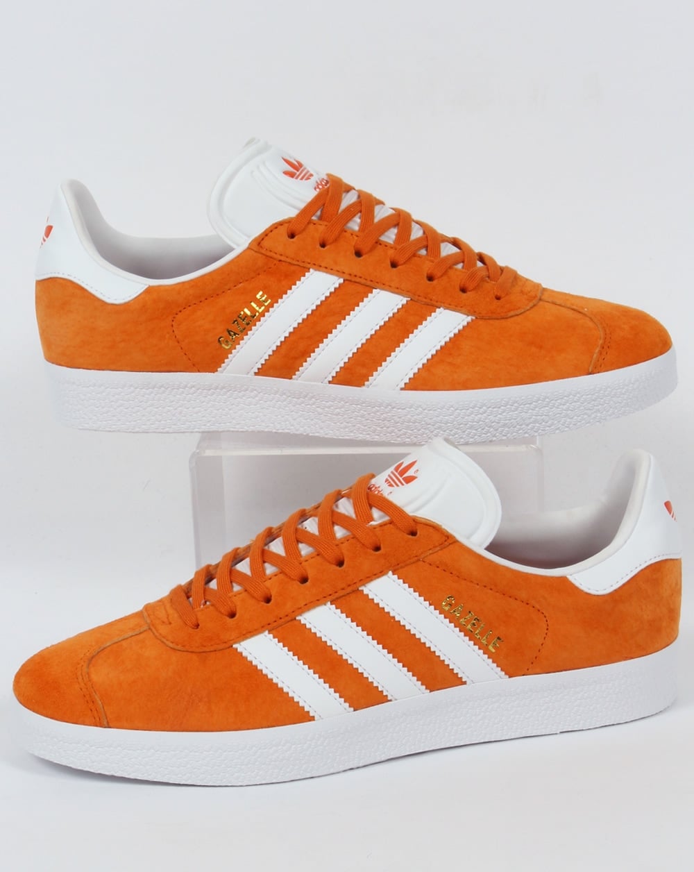Adidas Gazelle Trainers Deep Orange/White