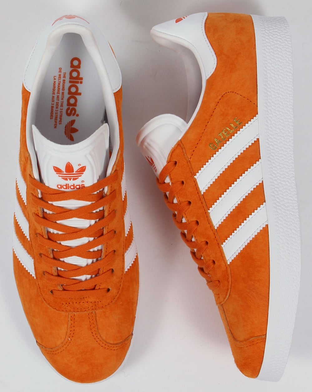 Adidas Gazelle Trainers Deep Orange/White