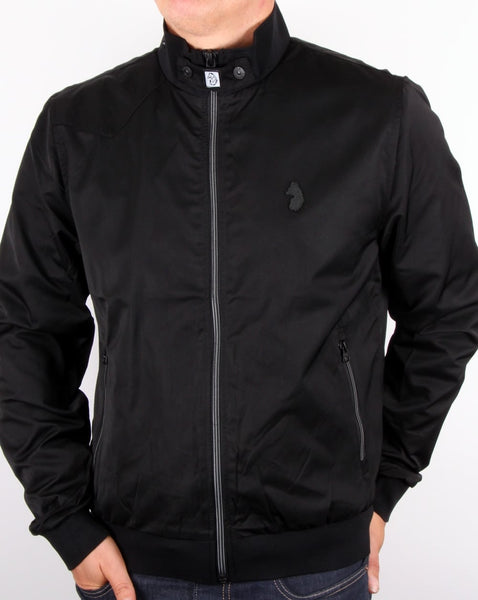 Luke Fluff Nut Funnel Neck Bomber Jacket Black