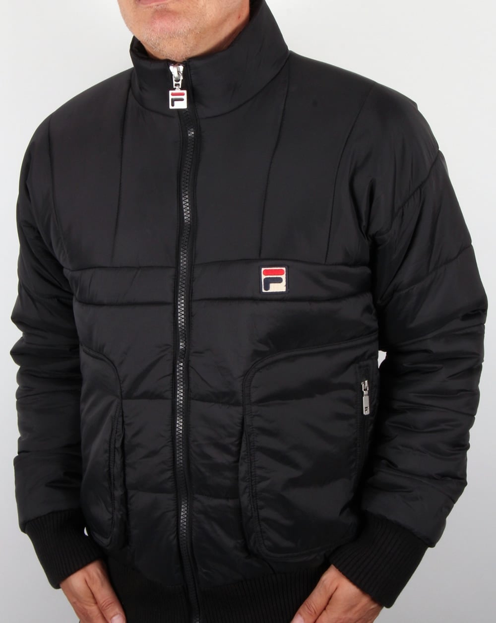 Fila Vintage Gallio Puffer Ski Jacket Black
