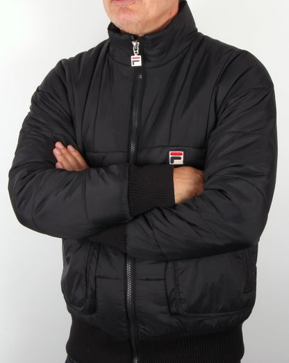 Fila Vintage Gallio Puffer Ski Jacket Black