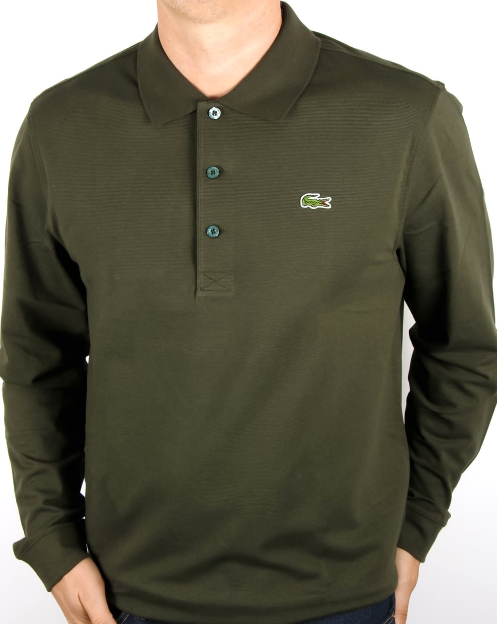 Lacoste Long Sleeve Polo Khaki Green