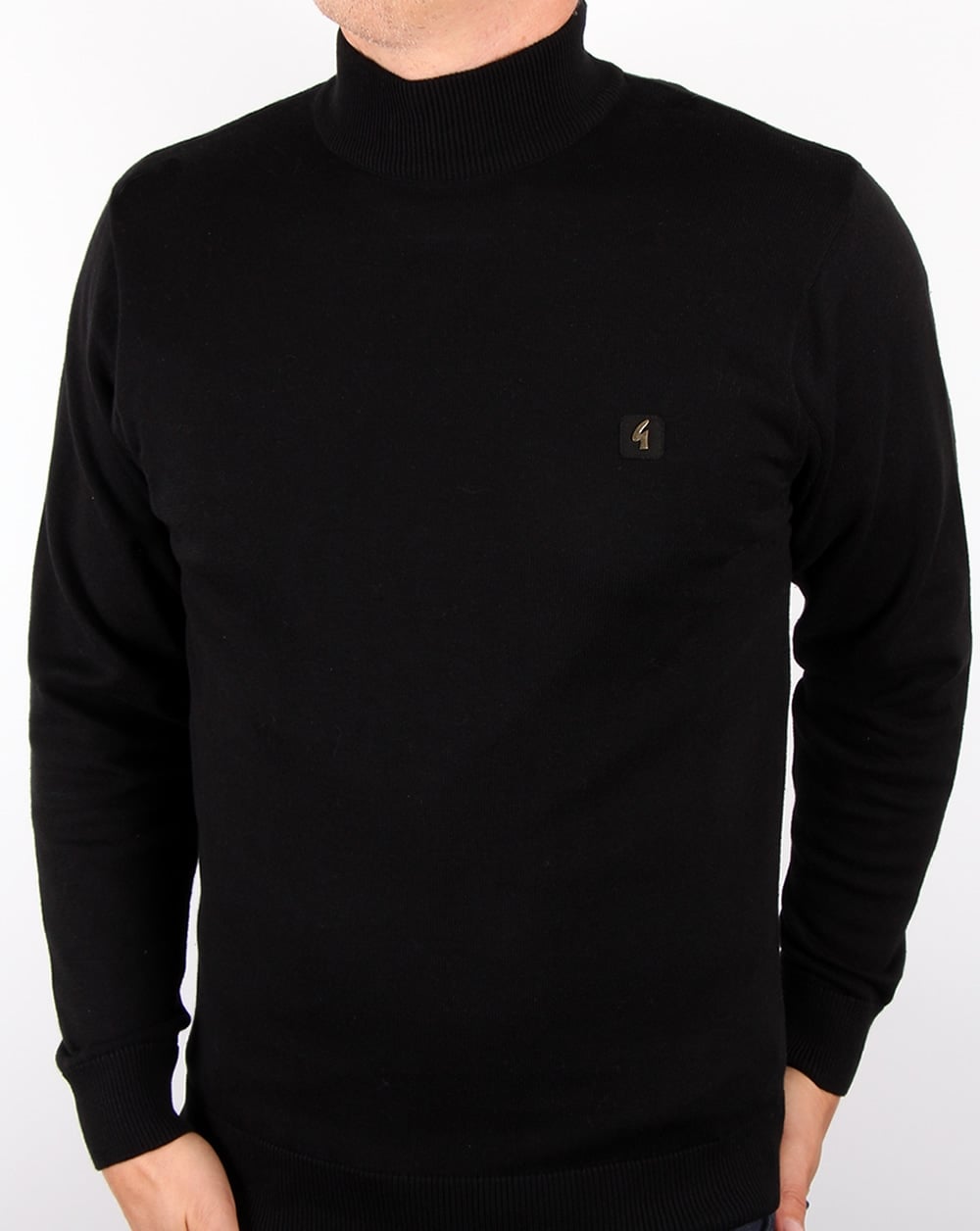 Gabicci Vintage Polo Neck Jumper Black