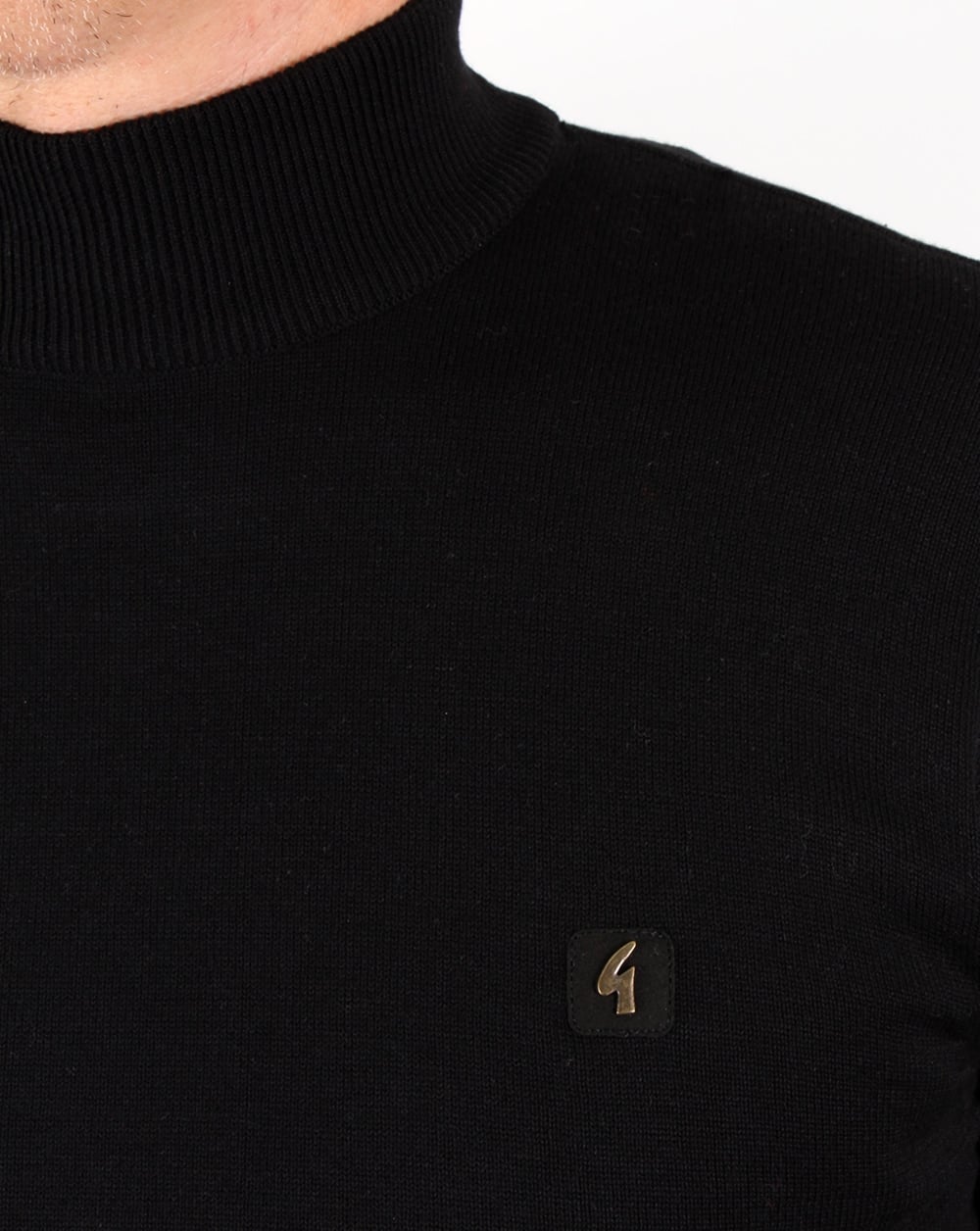 Gabicci Vintage Polo Neck Jumper Black