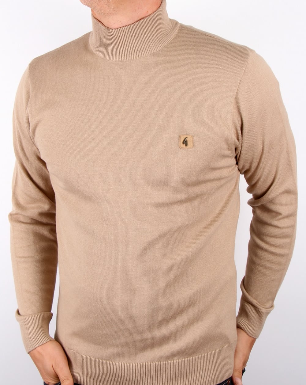 Gabicci Vintage Polo Neck Jumper Camel