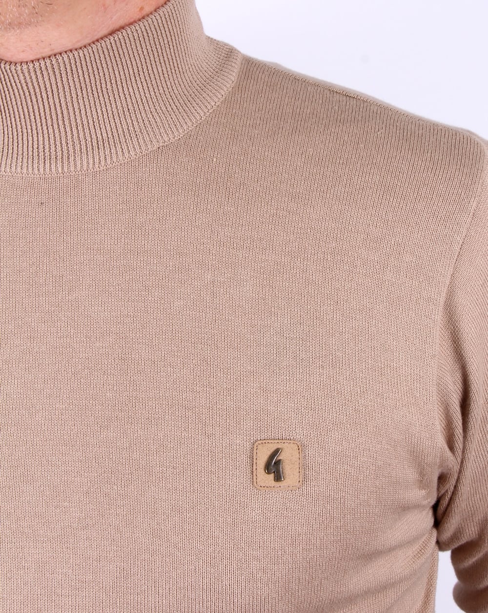 Gabicci Vintage Polo Neck Jumper Camel