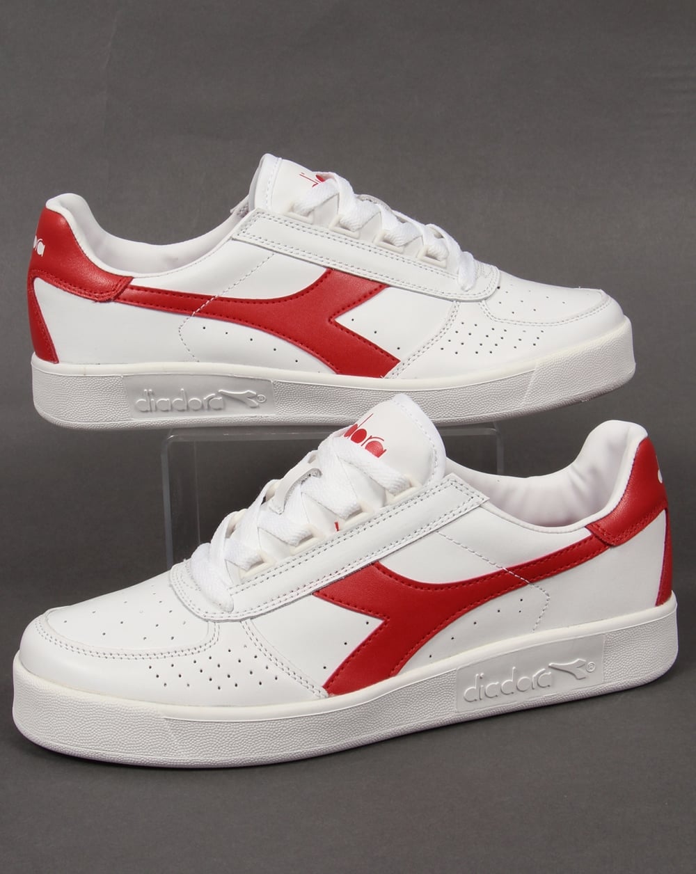 Diadora B. Elite Trainers III White/red leather