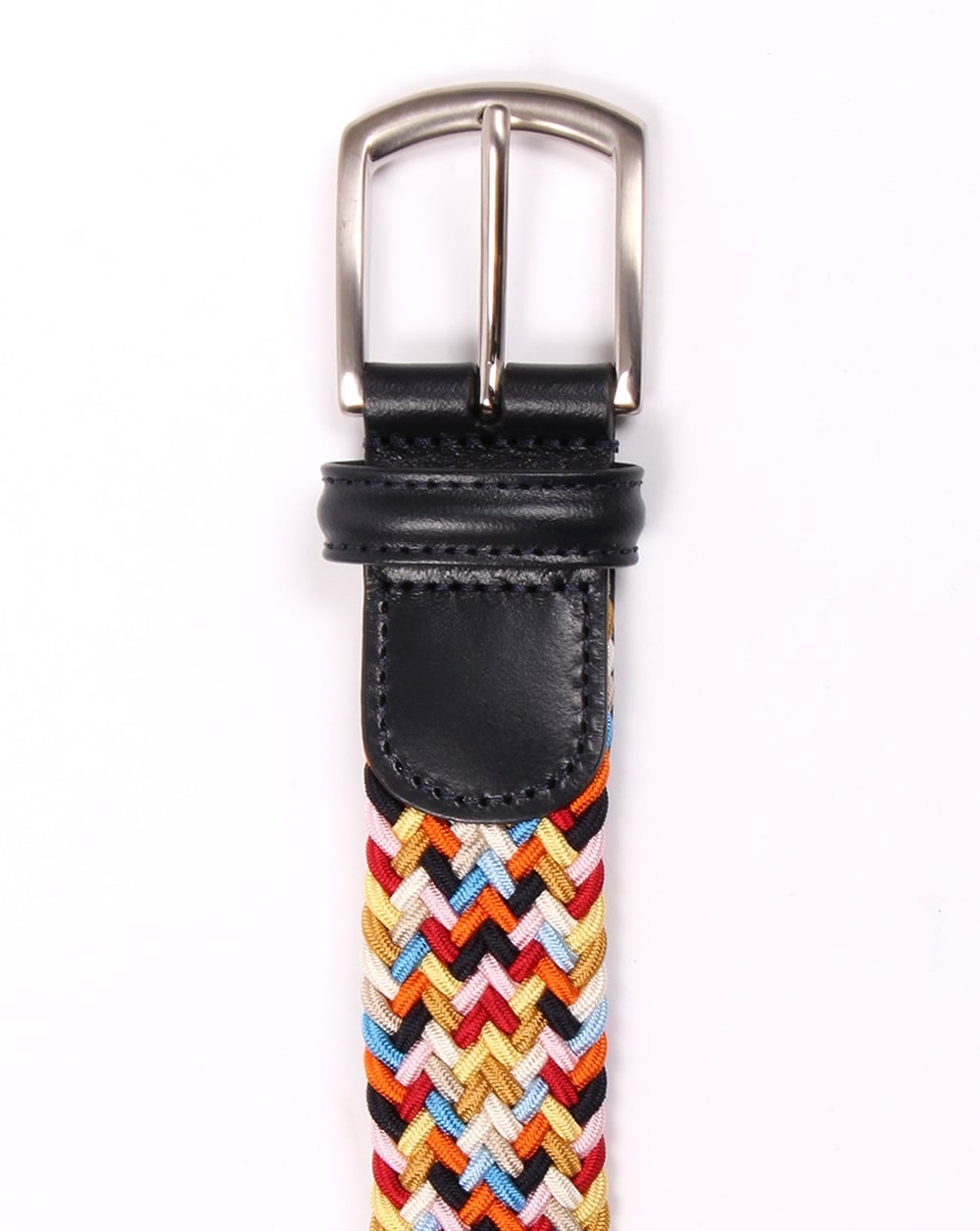 Andersons Woven Leather Trim Belt Multi