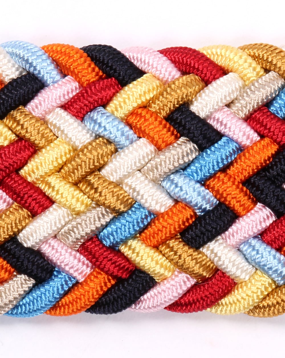 Andersons Woven Leather Trim Belt Multi