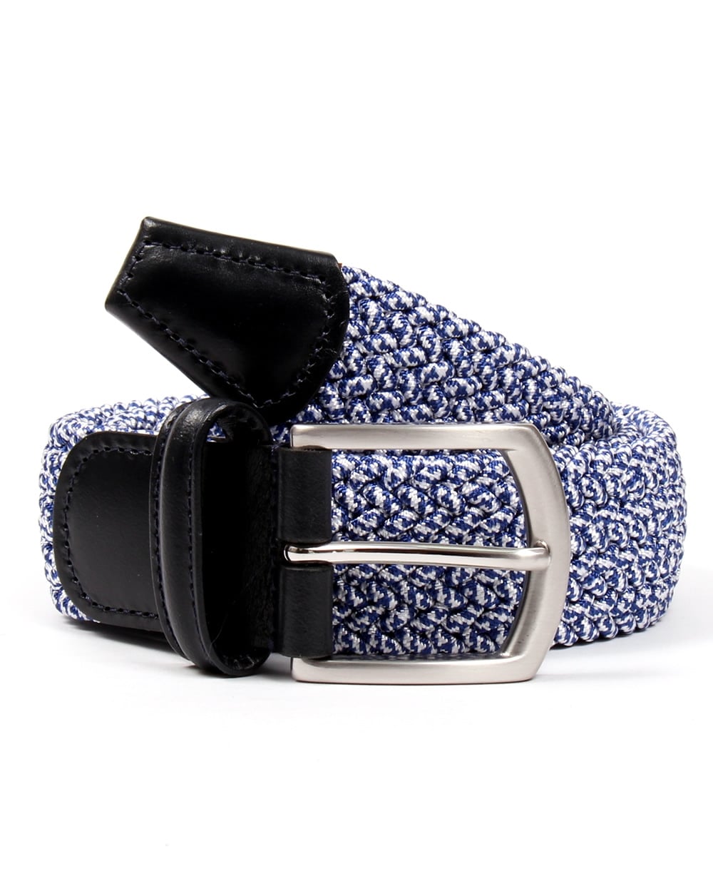 Andersons Woven Leather Trim Belt Blue