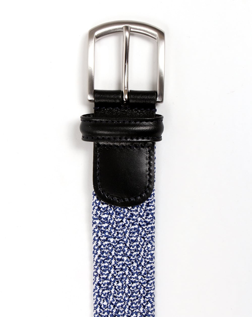 Andersons Woven Leather Trim Belt Blue