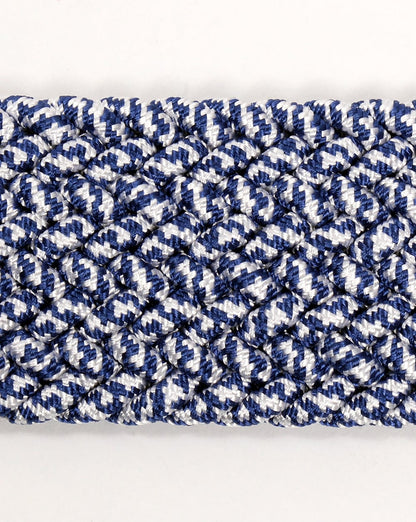 Andersons Woven Leather Trim Belt Blue
