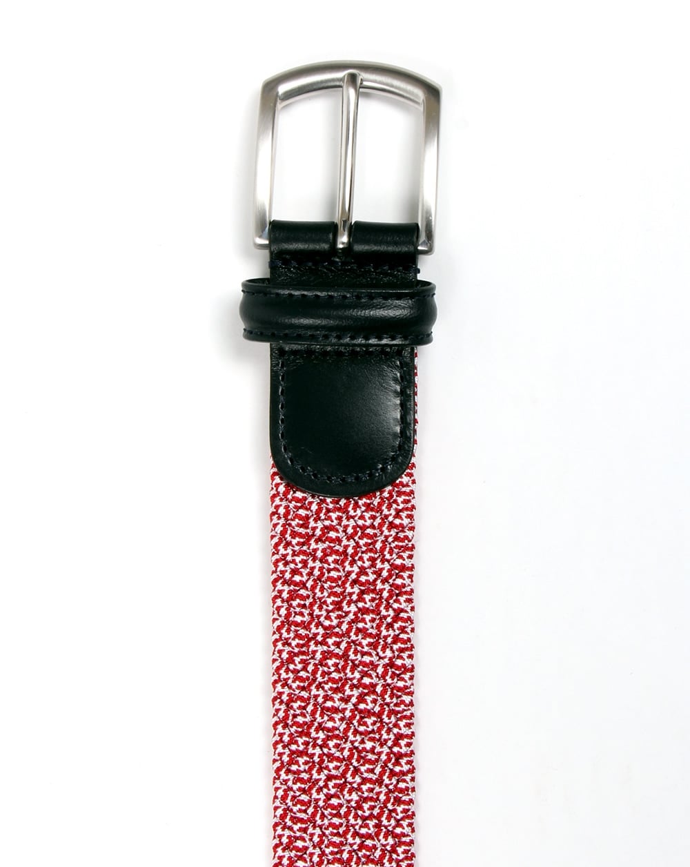 Andersons Woven Leather Trim Belt Red