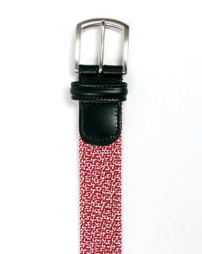 Andersons Woven Leather Trim Belt Red
