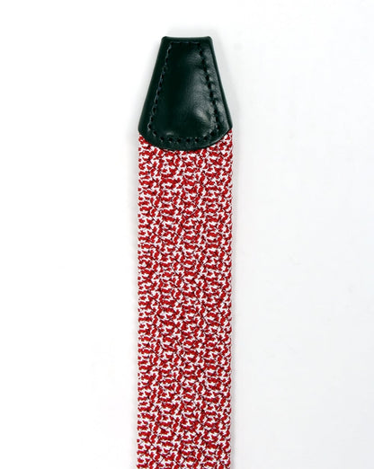 Andersons Woven Leather Trim Belt Red