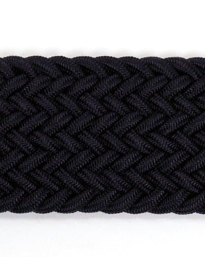 Andersons Woven Leather Trim Belt Navy/tan