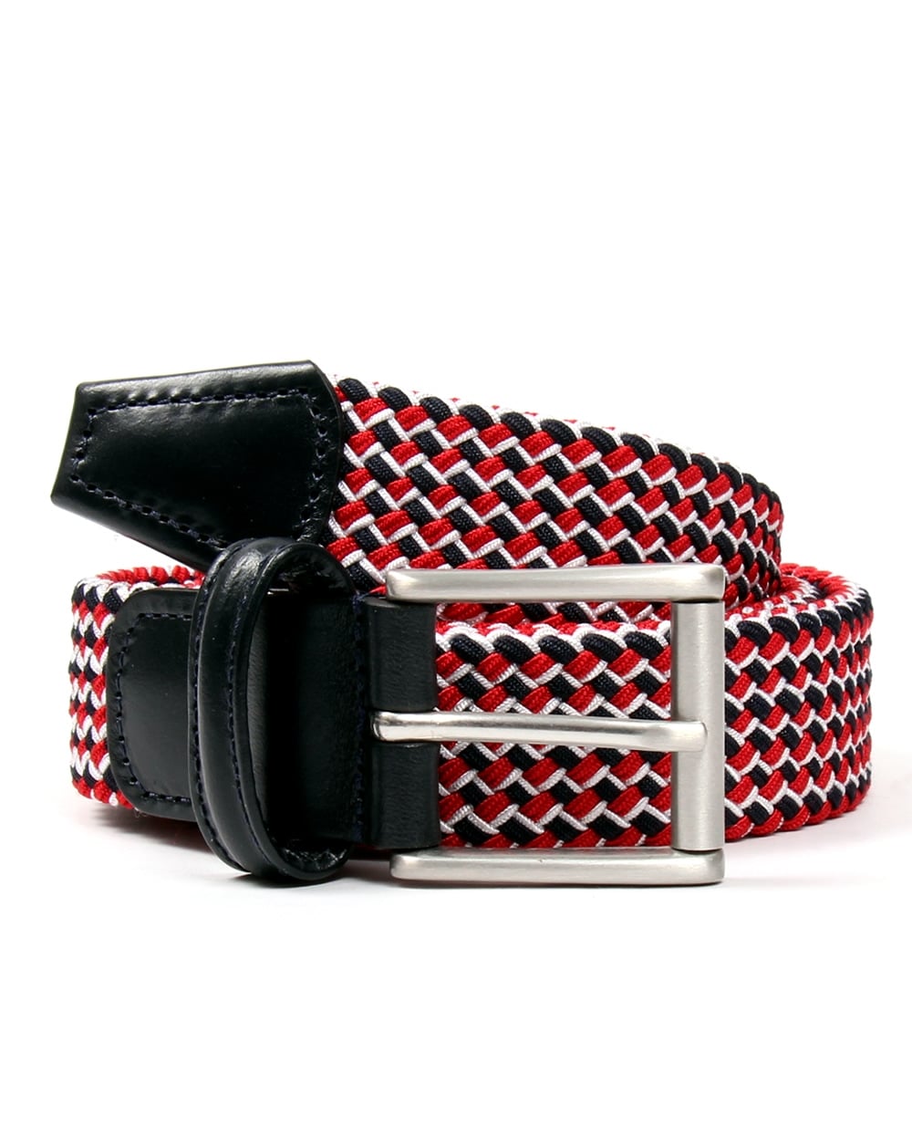 Andersons Woven Belt Red/Navy
