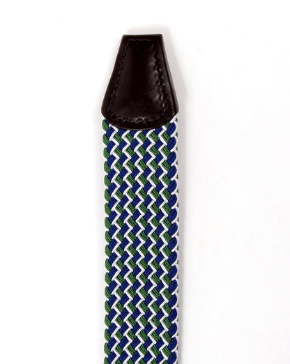 Andersons Woven Leather Trim Belt Green/blue