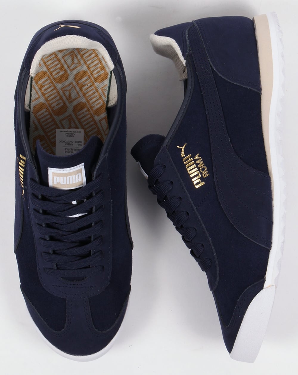 Puma Roma OG Leather Trainers Navy/White