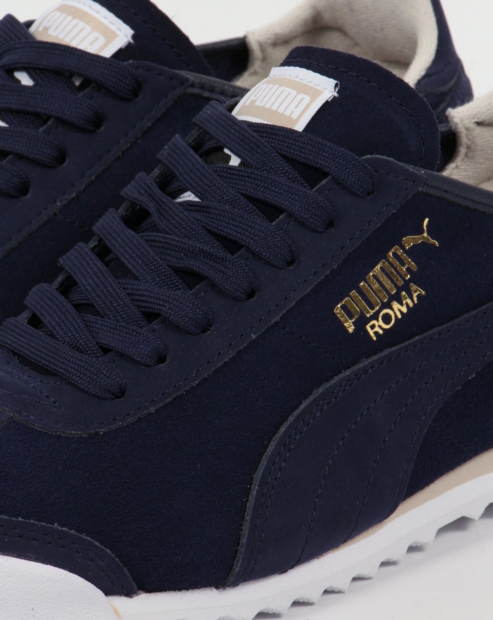 Puma Roma OG Leather Trainers Navy/White