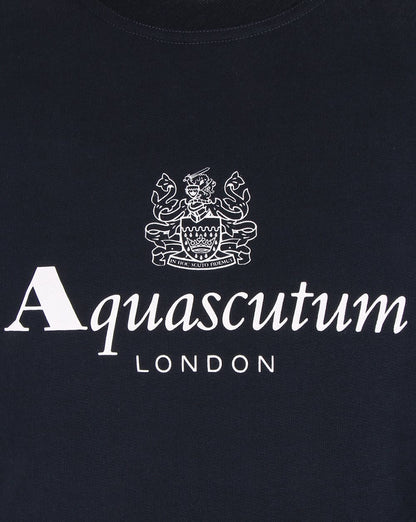 Aquascutum Henry Crew Neck Sweatshirt Navy