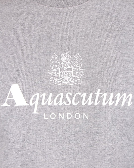 Aquascutum Aquascutum Henry Crew Neck Sweatshirt Grey Marl