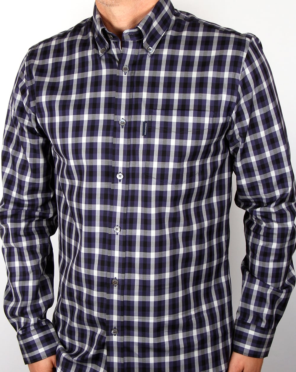 Aquascutum Emsworth Check Shirt Navy