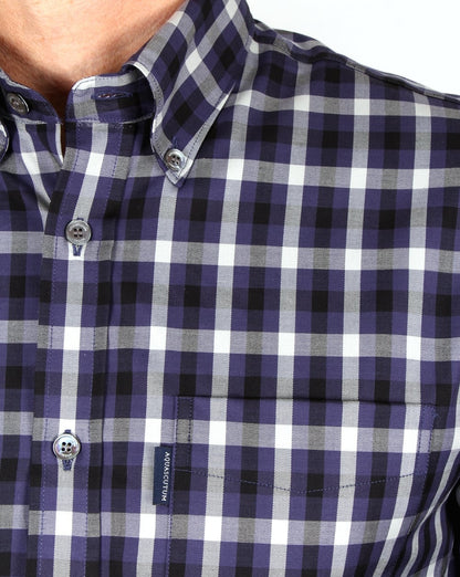Aquascutum Emsworth Check Shirt Navy