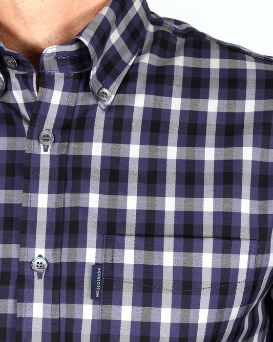 Aquascutum Aquascutum Emsworth Check Shirt Navy