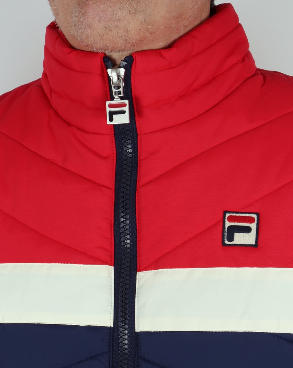 Fila Vintage 80s ski Jacket Navy/Gardenia/Red