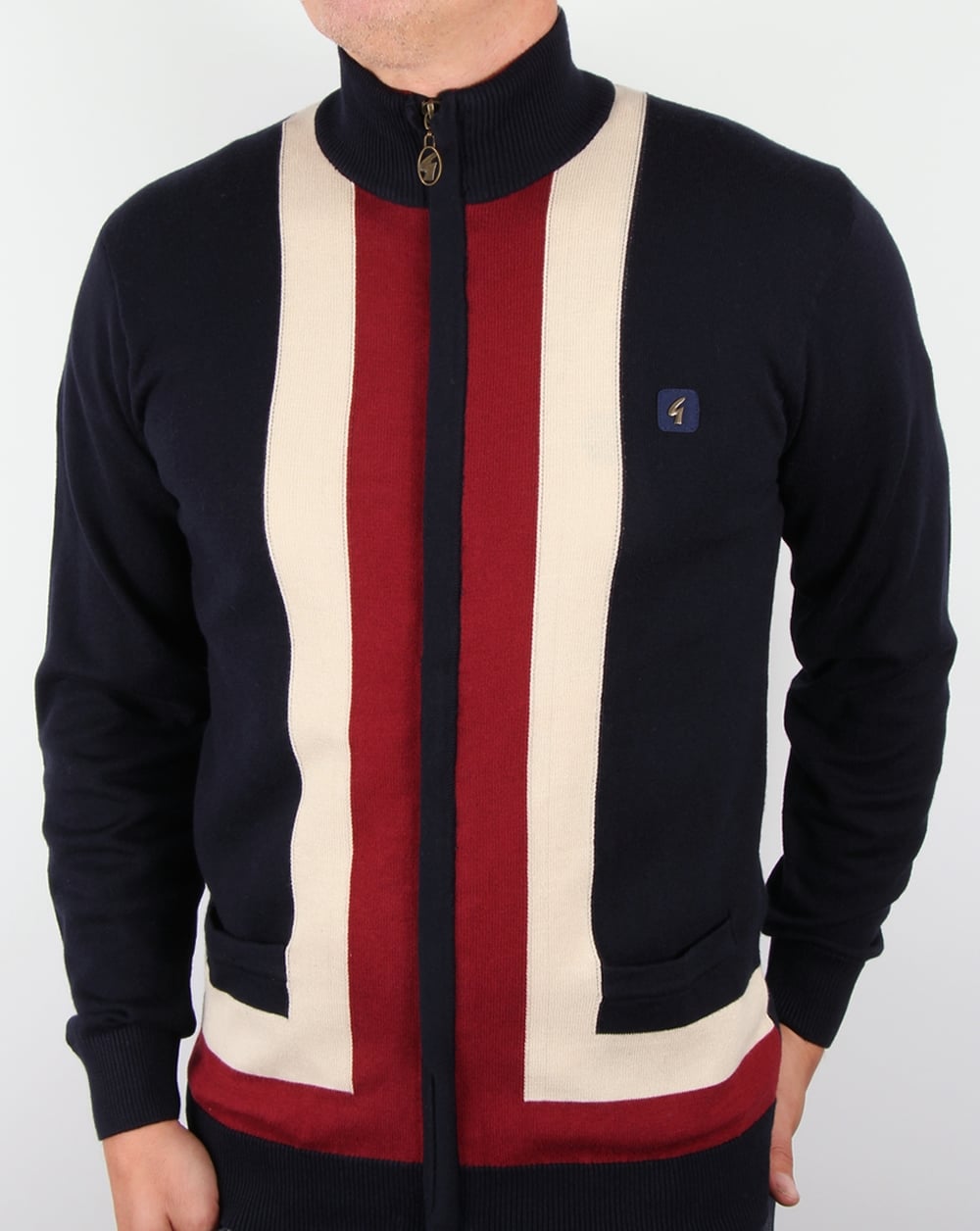 Gabicci Vintage Zip Cardigan Navy