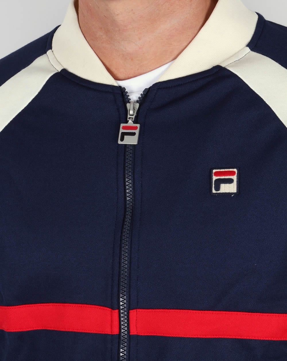 Fila Vintage Monte Track Top Navy/Red/Gardenia
