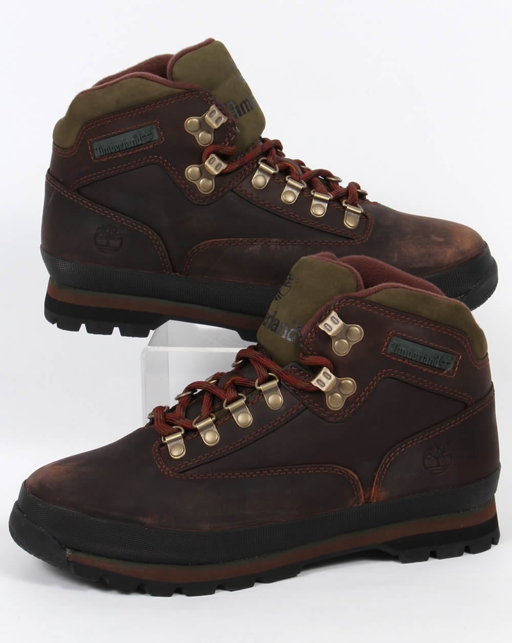 Timberland Euro Leather Hiker Boots Brown Smooth