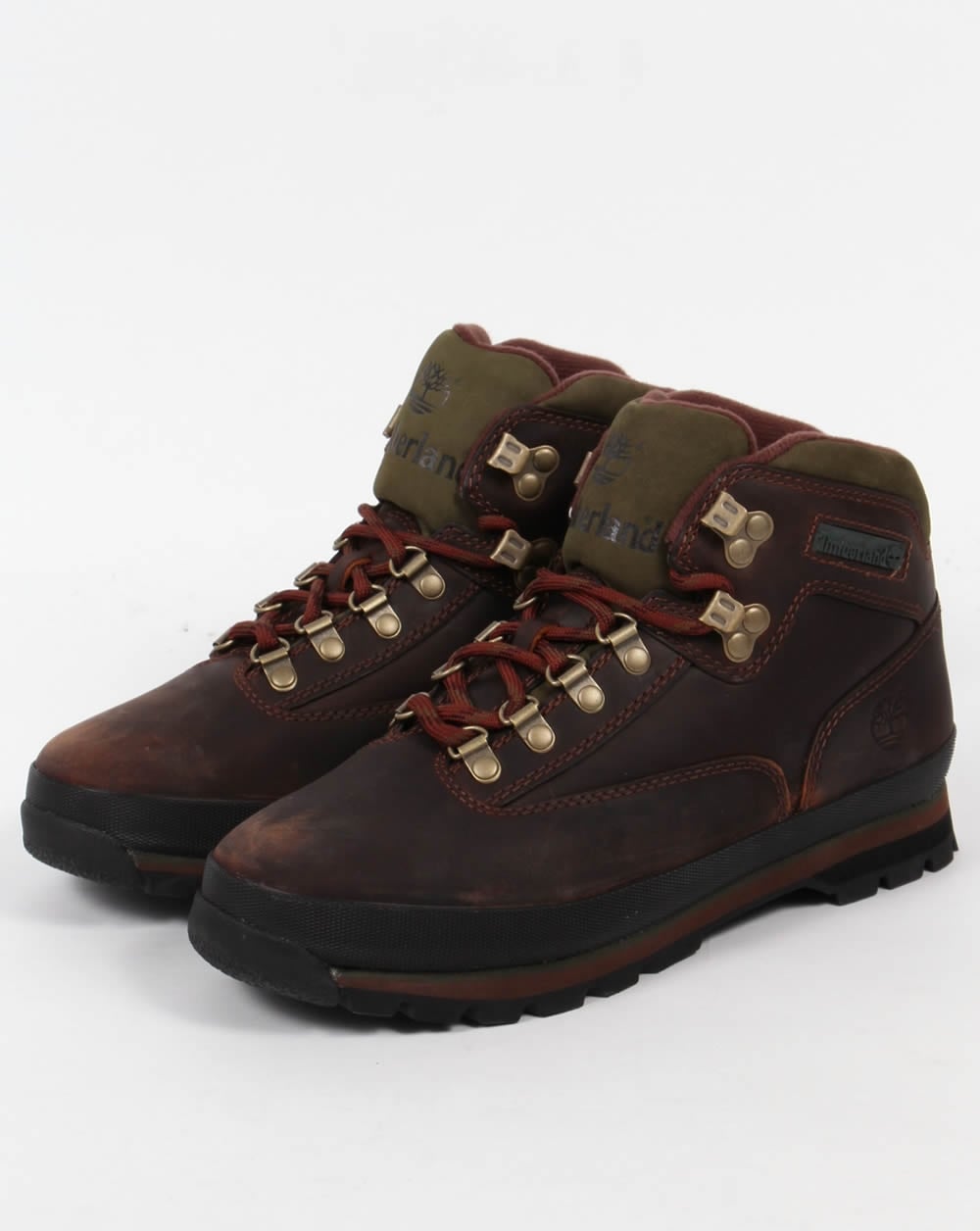 Timberland Euro Leather Hiker Boots Brown Smooth