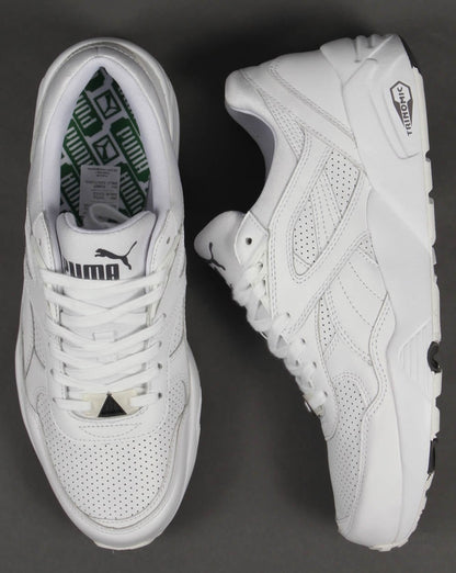 Puma R698 Core Leather Trainers White/White
