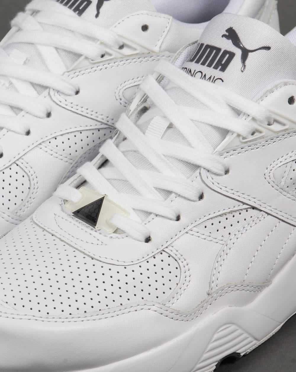 Puma R698 Core Leather Trainers White/White