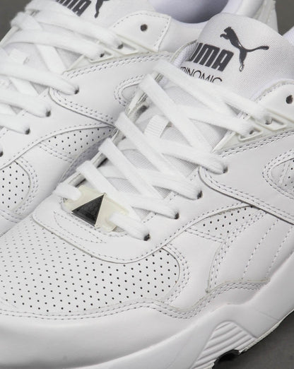 Puma R698 Core Leather Trainers White/White