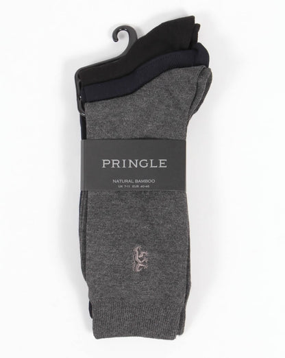 Pringle Eckford Plain Socks Black/Navy/Grey