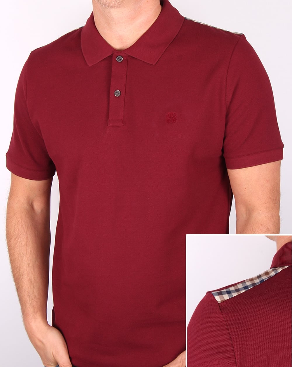 Aquascutum Hill Polo Shirt Oxblood
