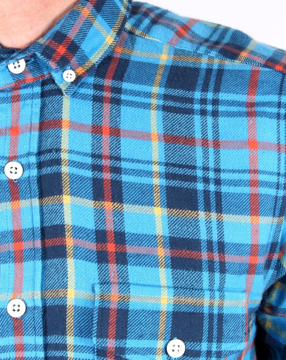 Tuktuk Larry Flannel Check Shirt Blue