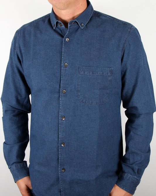 Ymc Jan And Dean Weave Shirt Indigo