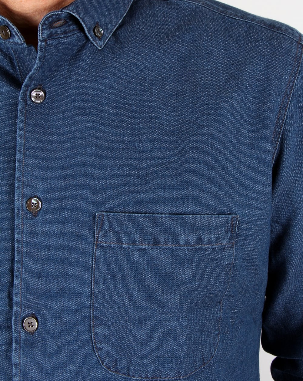 Ymc Jan And Dean Weave Shirt Indigo