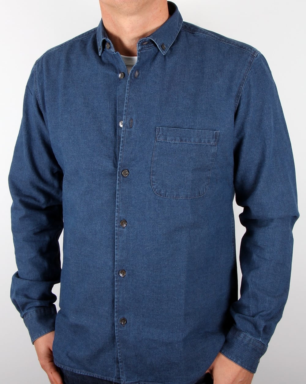 Ymc Jan And Dean Weave Shirt Indigo