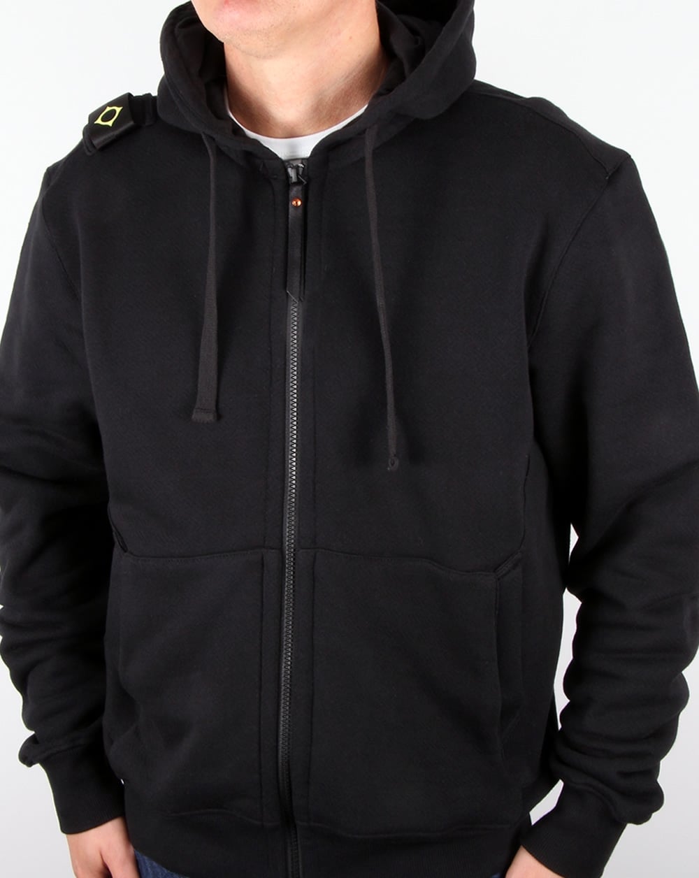 Ma.strum Hooded Zip Through Sweat Black