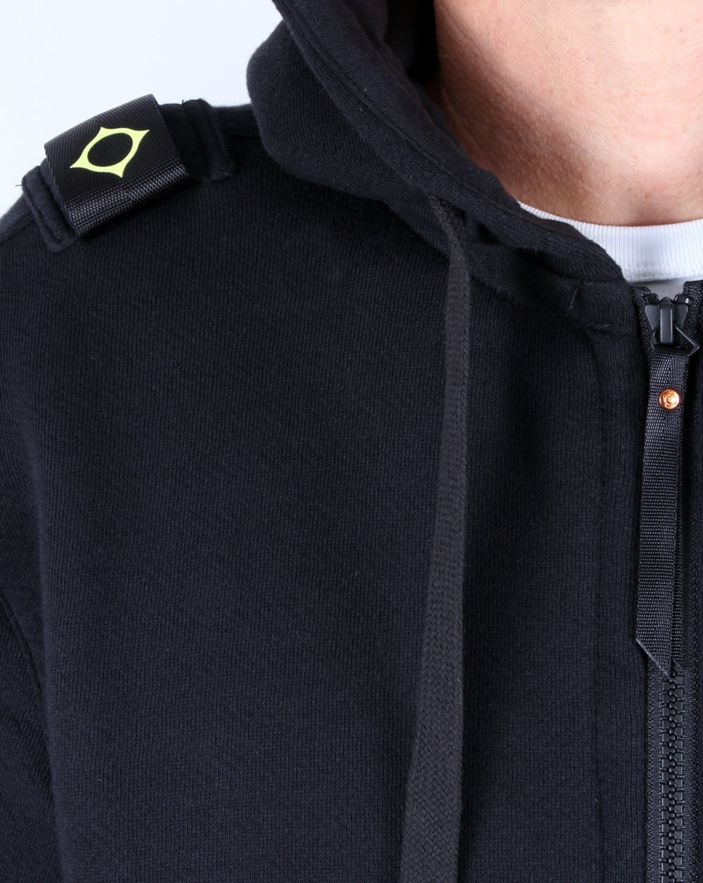 Ma.strum Hooded Zip Through Sweat Black