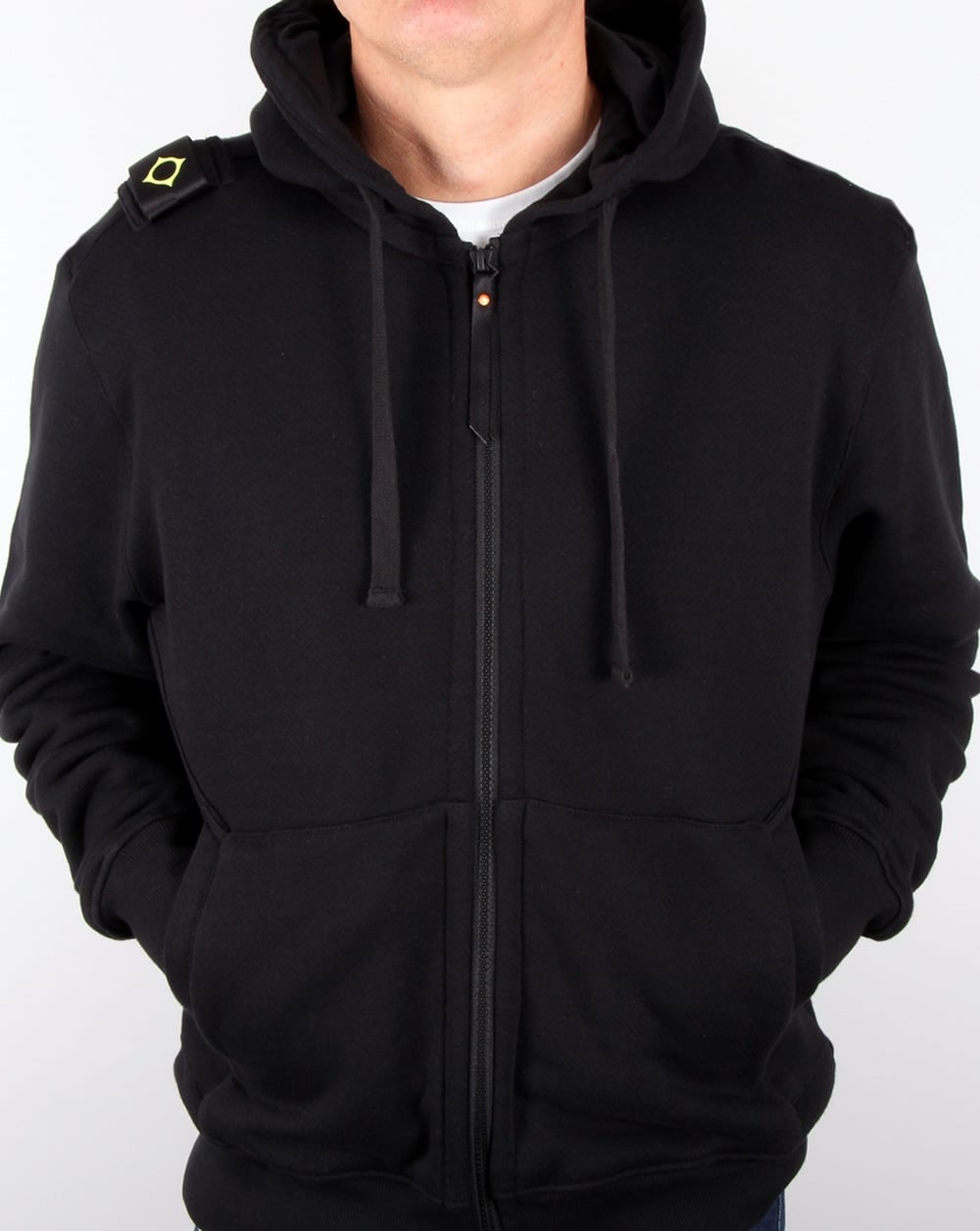Ma.strum Hooded Zip Through Sweat Black