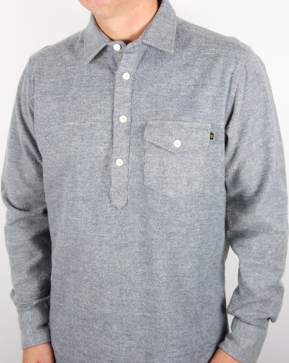 Tuktuk Pop-over Chambray Shirt Navy