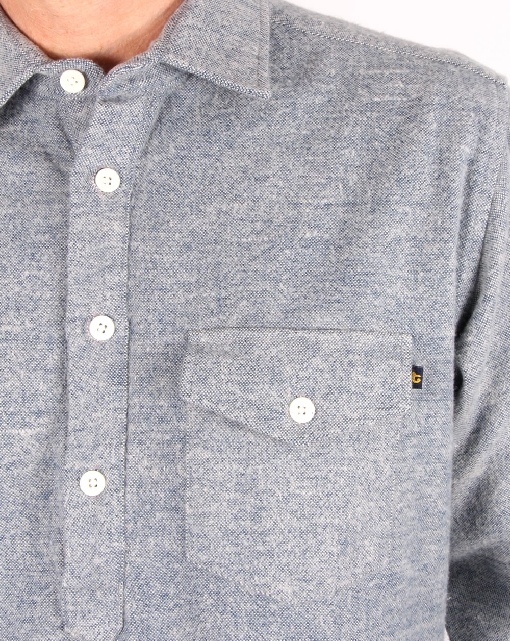 Tuktuk Pop-over Chambray Shirt Navy