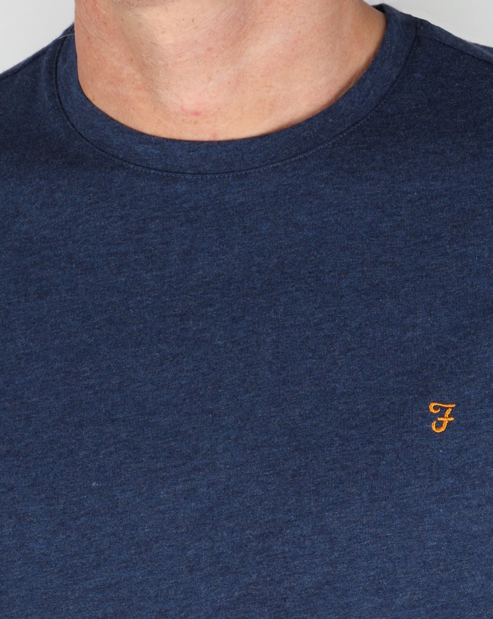 Farah Long Sleeve Denny Logo T-shirt Yale Blue