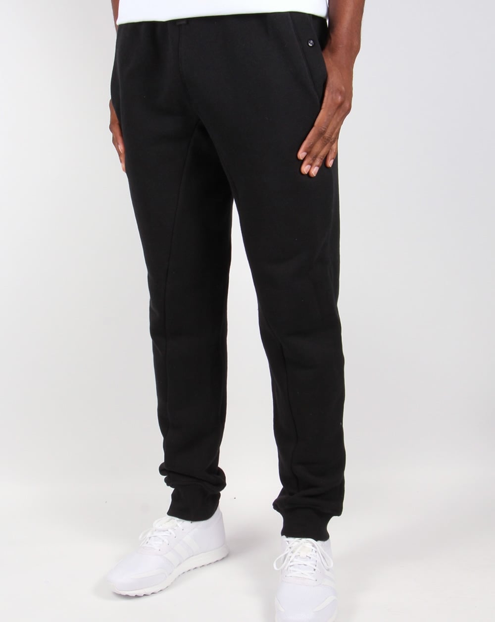 Ma.strum Slim Fit Herringbone Sweat Pants Black